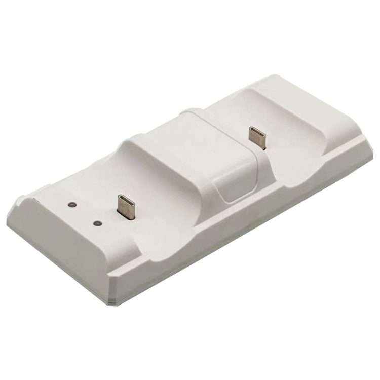 For PS5 Controller Dock Charger Gamepad Dual Port Quick Charger(White)