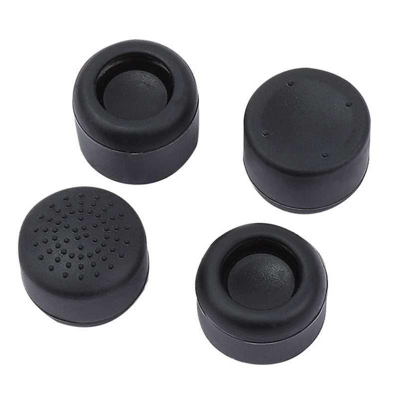 8pcs /Set For PS5 / PS4 Silicone Joystick Cap Booster Cap Gamepad Rocker Protective Case(Black)
