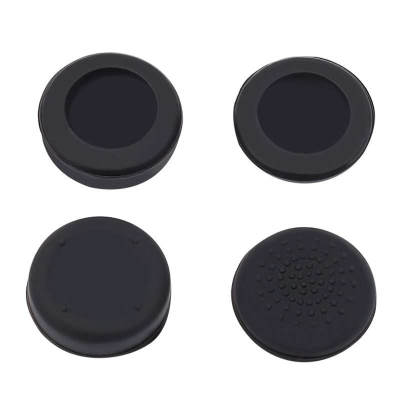 8pcs /Set For PS5 / PS4 Silicone Joystick Cap Booster Cap Gamepad Rocker Protective Case(Black)