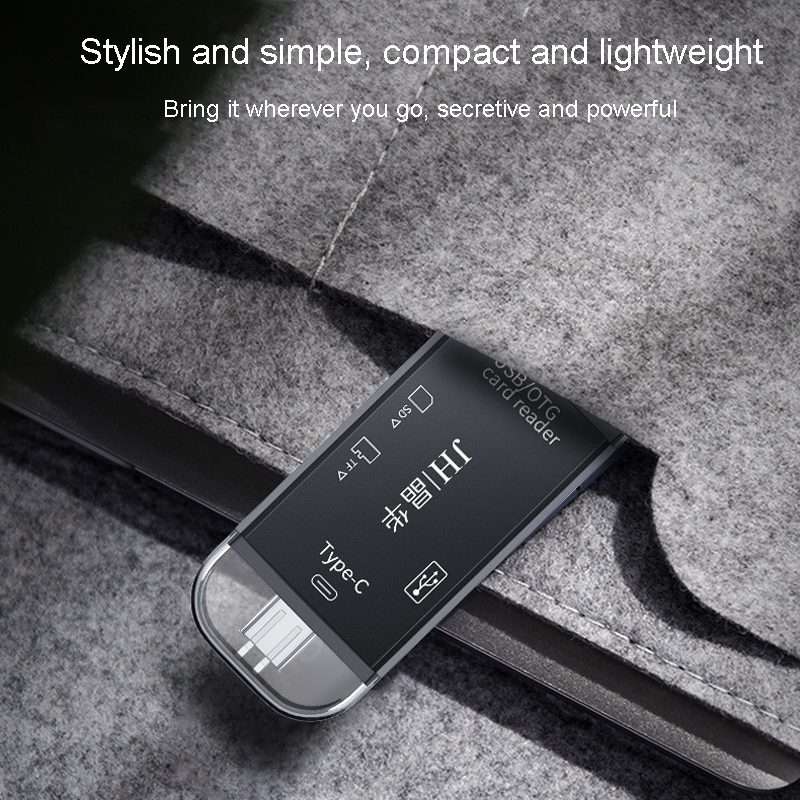JINGHUA USB2.0 Multi-Function Card Reader SD/TF Dual Card Slot Cell Phone Computer Car ... (Black)