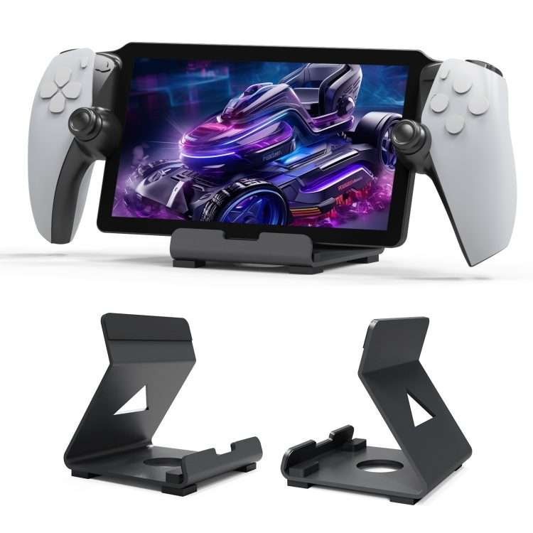 JYS Game Console Desktop Stand For PS Portal / Steam Deck / ROG Ally / Switch / Mobile ... (Black)