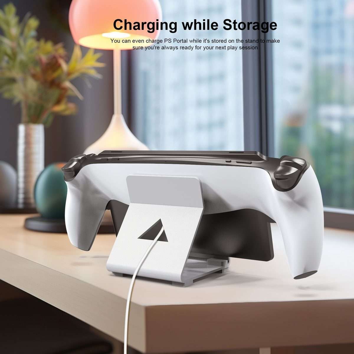 JYS Game Console Desktop Stand For PS Portal / Steam Deck / ROG Ally / Switch / Mobile ... (Black)