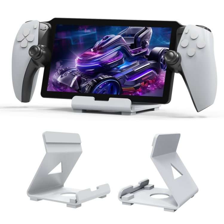 JYS Game Console Desktop Stand For PS Portal / Steam Deck / ROG Ally / Switch / Mobile ... (White)