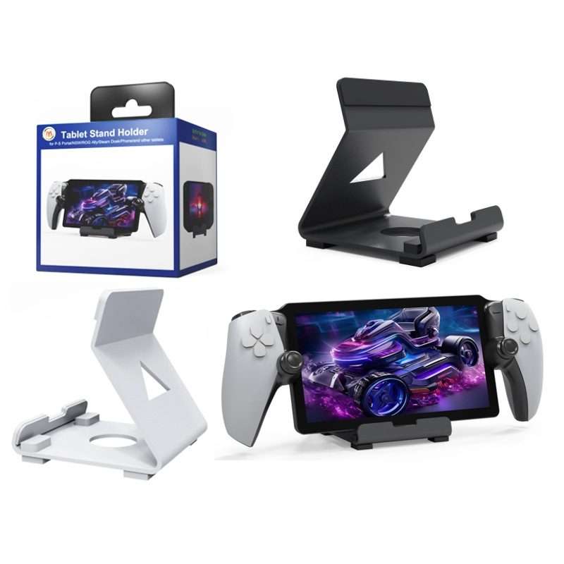 JYS Game Console Desktop Stand For PS Portal / Steam Deck / ROG Ally / Switch / Mobile ... (White)