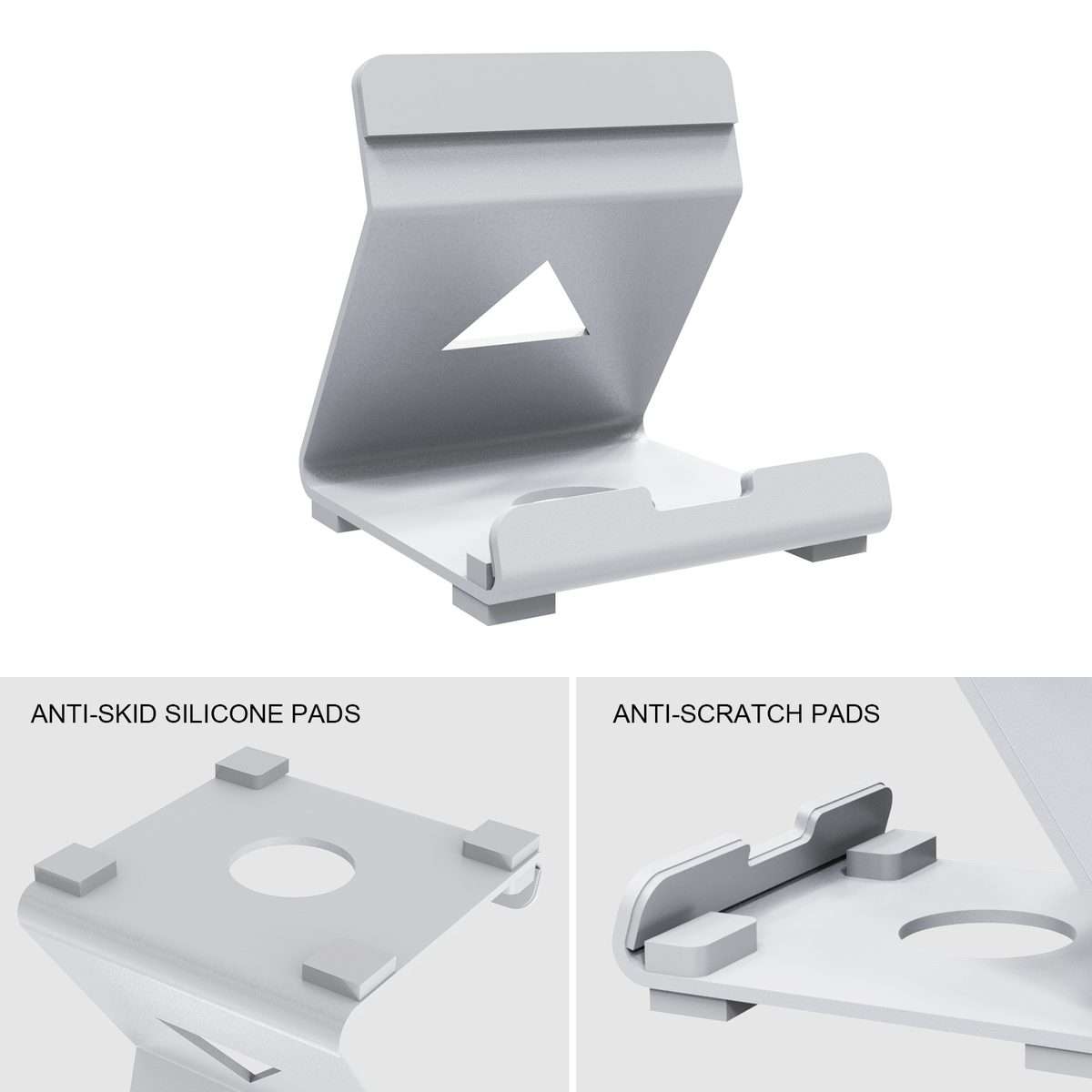 JYS Game Console Desktop Stand For PS Portal / Steam Deck / ROG Ally / Switch / Mobile ... (White)
