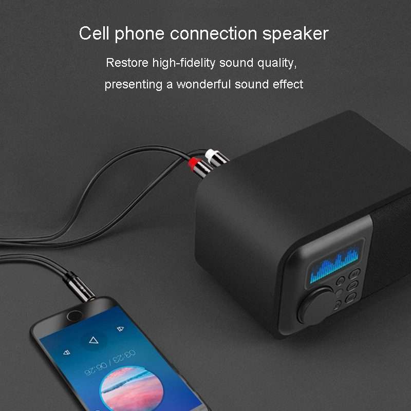 JINGHUA 1 In 2 3.5mm Audio Cable 3.5mm To 2RCA Double Lotus Computer Speaker Cell Phone Plug Cable