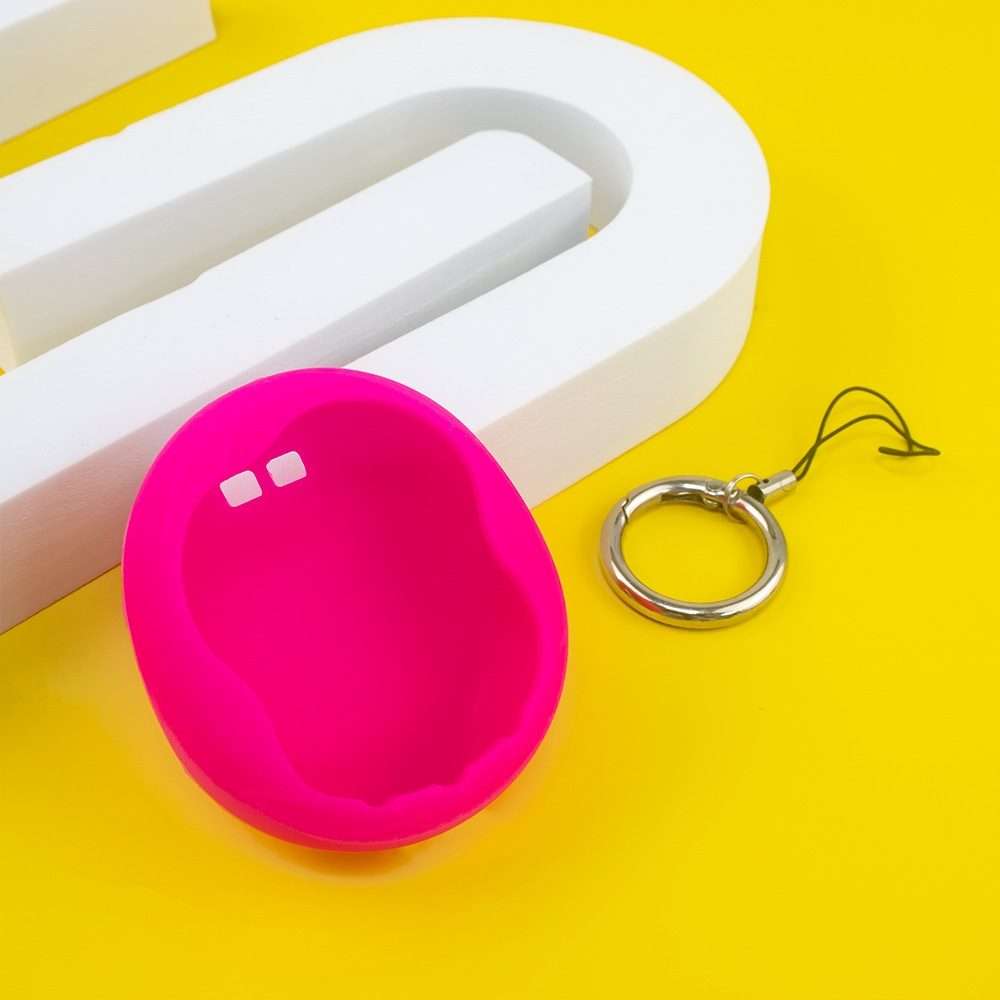 For Tamagotchi Uni (2023) Pet Game Machine Silicone Protection Case(Luminous Rose Red)