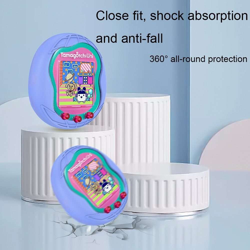For Tamagotchi Uni (2023) Pet Game Machine Silicone Protection Case(Luminous Blue)
