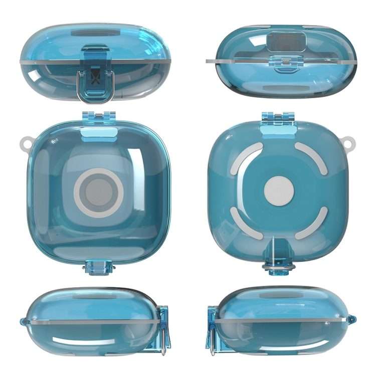 For Beats Fit Pro Transparent PC Hard Shell Earphone Protective Case with L ... (Transparent Blue)