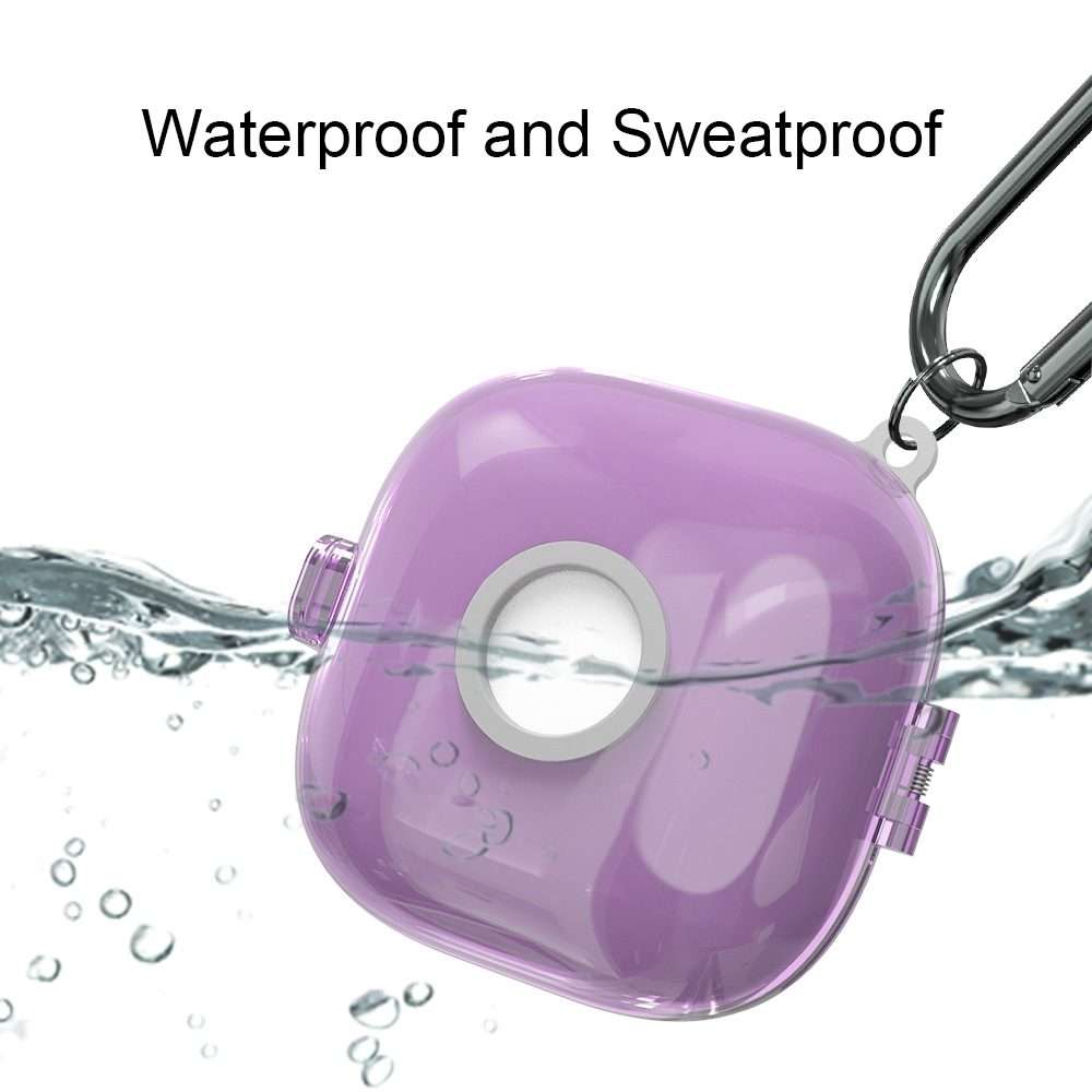 For Beats Fit Pro Transparent PC Hard Shell Earphone Protective Case with L ... (Transparent Blue)