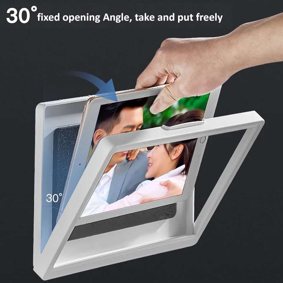 Waterproof Shower Tablet Holder Case Bathroom Kitchen Wall Mount Storage Box For IPad(White)