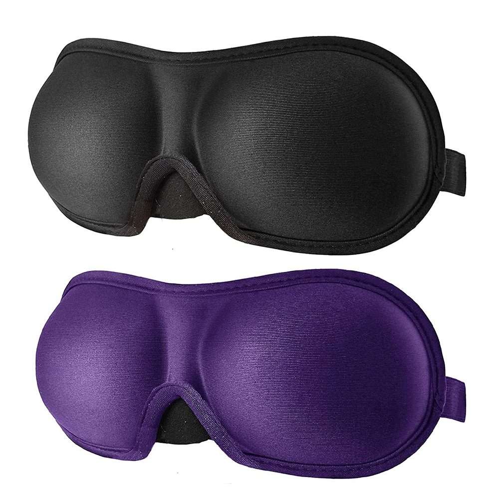 3D Adjustable Silicone Anti-slip Sleep Eye Mask Three-dimensional Memory Foam Eye Pro ... (Purple)
