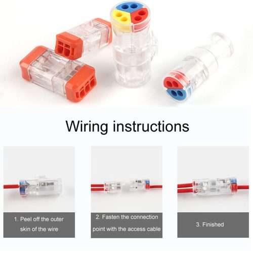 4pcs Direct Insertion Of Quick Terminal Block Wire Connector Clamps, Model: NC-724