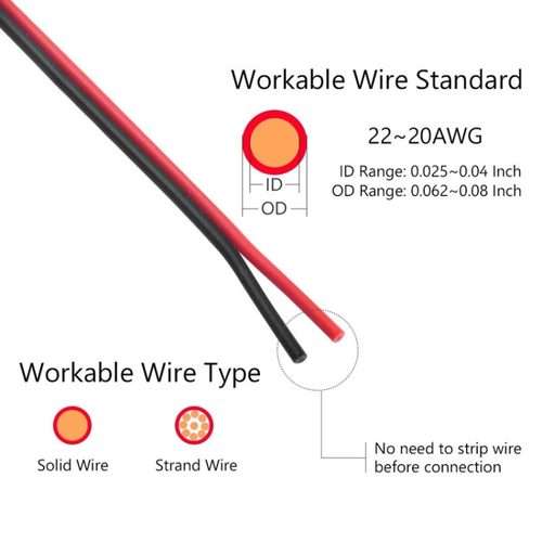 Straight Plug Quick Terminal Block No Strip Multifunctional Wire Connector, Model: H2