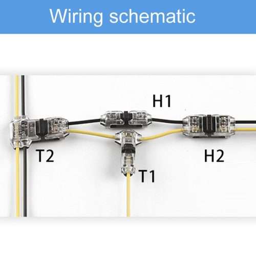 Straight Plug Quick Terminal Block No Strip Multifunctional Wire Connector, Model: T2-T