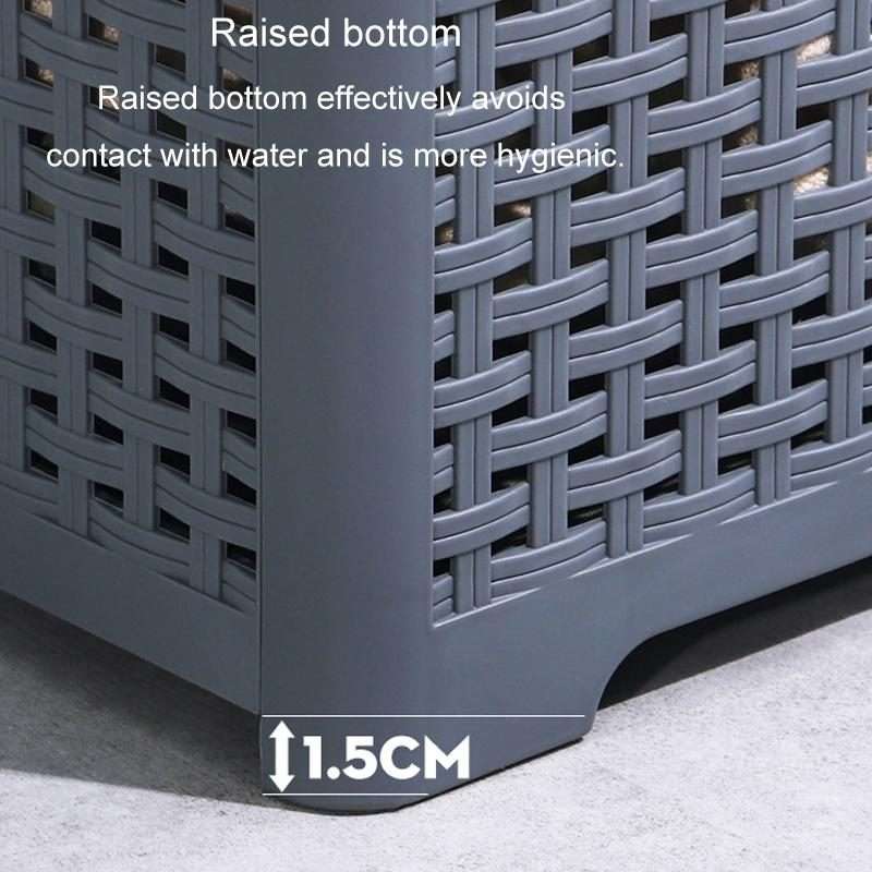 Foldable Dirty Clothes Basket Wall Mounted Bathroom Dirty Clothes Storage Frame Plastic Laundry Ba