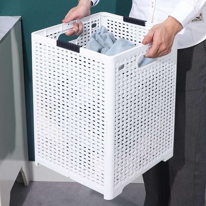Foldable Dirty Clothes Basket Wall Mounted Bathroom Dirty Clothes Storage Fram ... Plus Large Gray