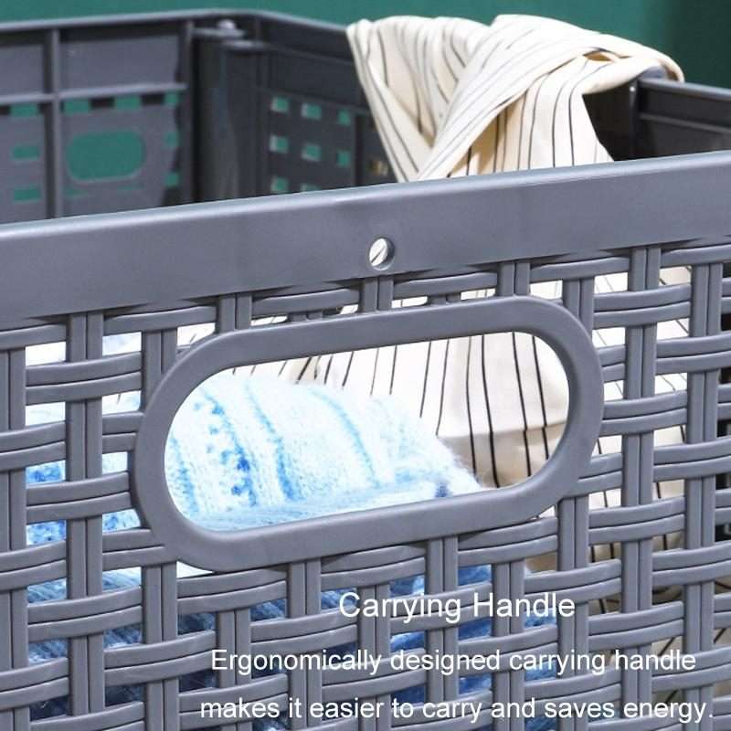 Foldable Dirty Clothes Basket Wall Mounted Bathroom Dirty Clothes Storage Fram ... Plus Large Gray
