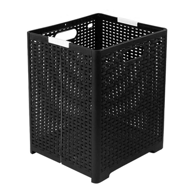 Foldable Dirty Clothes Basket Wall Mounted Bathroom Dirty Clothes Storage Fra ... Plus Large Black