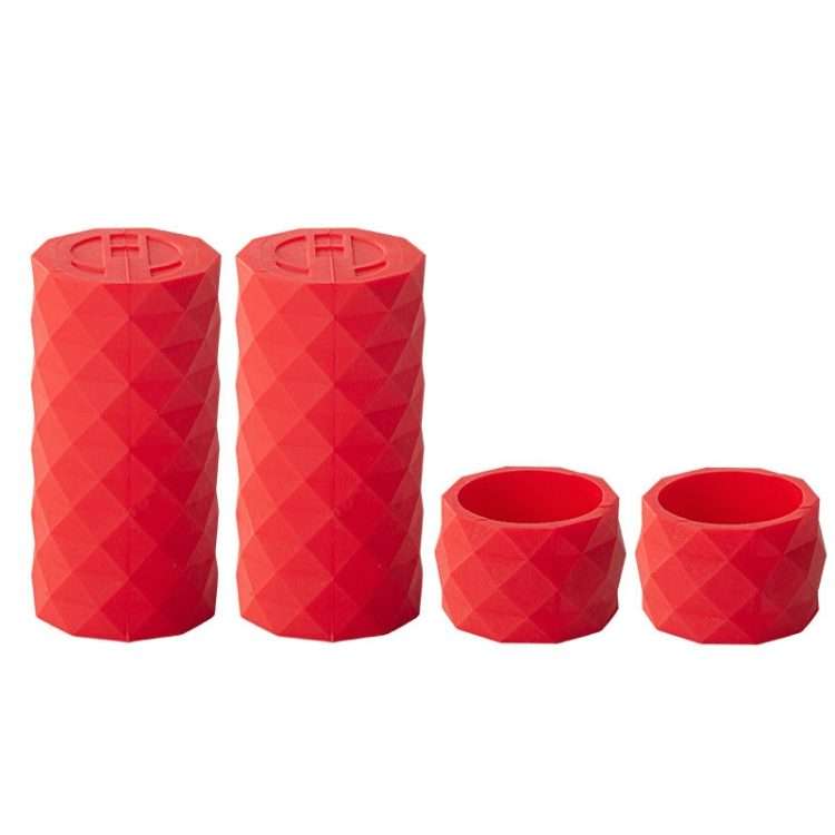 ENLEE E22805 4pcs /Set Road Bike Handlebar Strap Holder Bicycle Non-Slip Lever Strap Fix ... (Red)