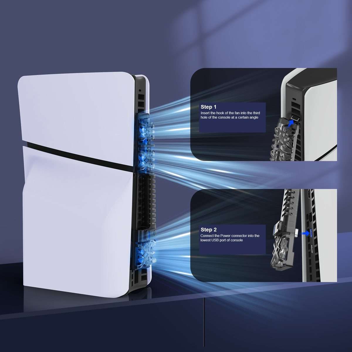JYS-P5175 For PS5 Slim Host Optical Drive / Digital Version Universal With RGB Colorful Light Cool