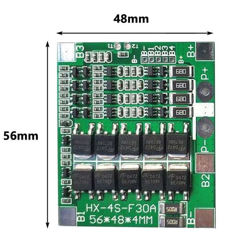 4 S 14.8V / 12.8V 30A Lithium Battery Protective Plate With Equalizer Lithium I ... (3.7V Lithium)
