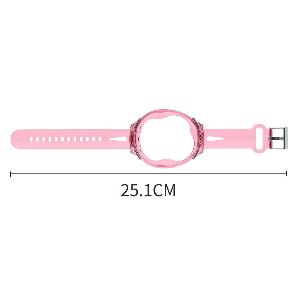For Tamagotchi UNI (2023) Pet Game Machine Silicone Integrated Watch Strap ... (Transparent Blue)
