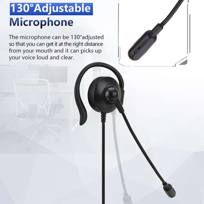 SOYTO SY227 Single-side Operator Ear Hook Headset Corded Computer Headset, Interfaces: Separation