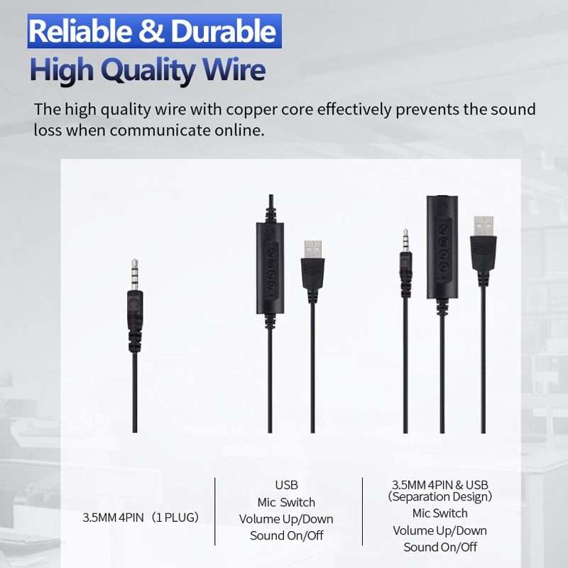 SOYTO SY227 Single-side Operator Ear Hook Headset Corded Computer Headset, Interfaces: Separation