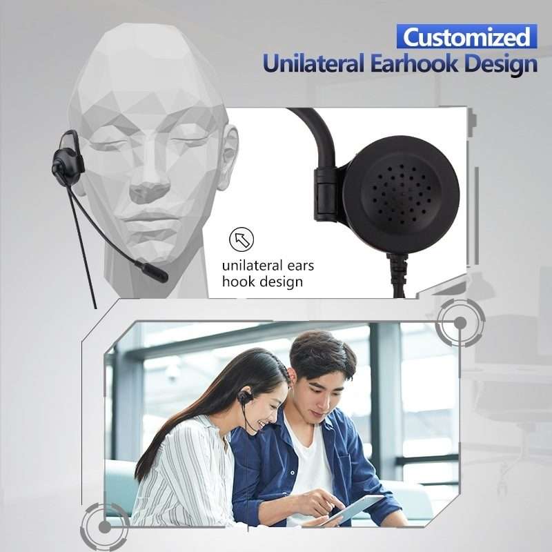 SOYTO SY227 Single-side Operator Ear Hook Headset Corded Computer Headset, Interfaces: Separation