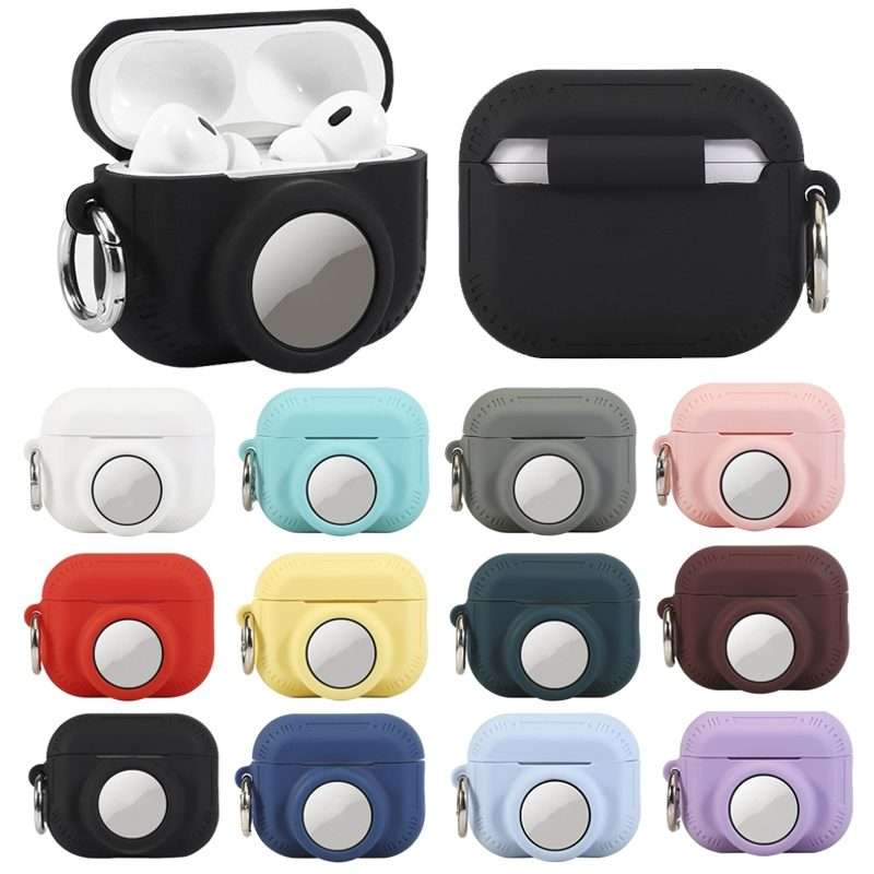 For AirPods Pro 2 / Airtag 2 In 1 All-inclusive Silicone Anti-drop Protection Case(Deep Blue)