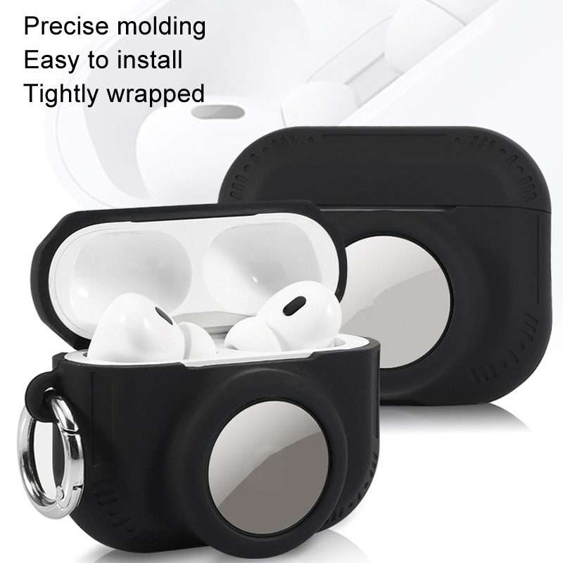 For AirPods Pro 2 / Airtag 2 In 1 All-inclusive Silicone Anti-drop Protection Case(Deep Blue)