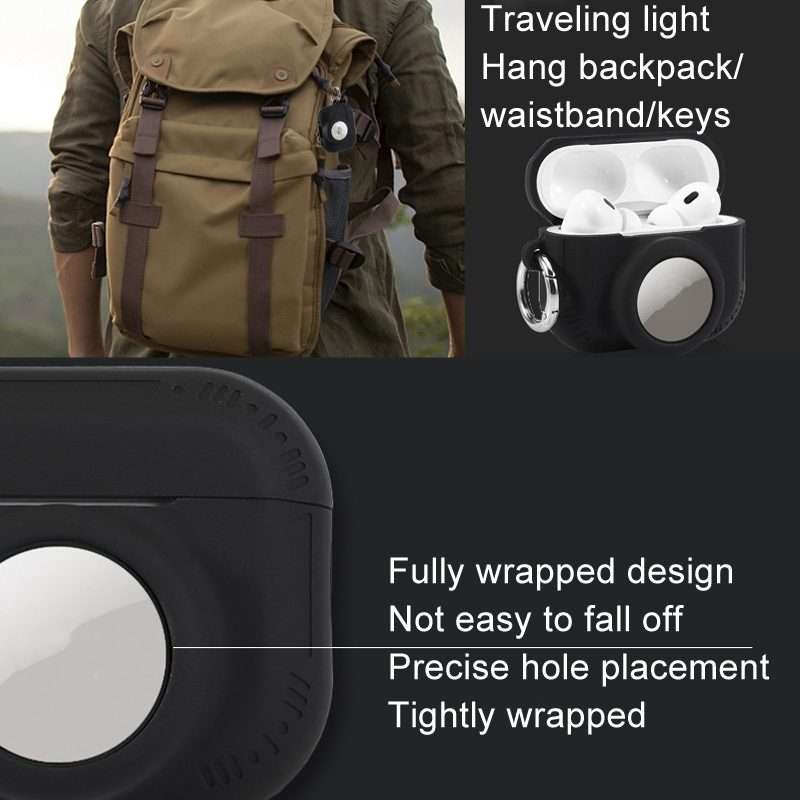 For AirPods Pro 2 / Airtag 2 In 1 All-inclusive Silicone Anti-drop Protection Case(Deep Blue)