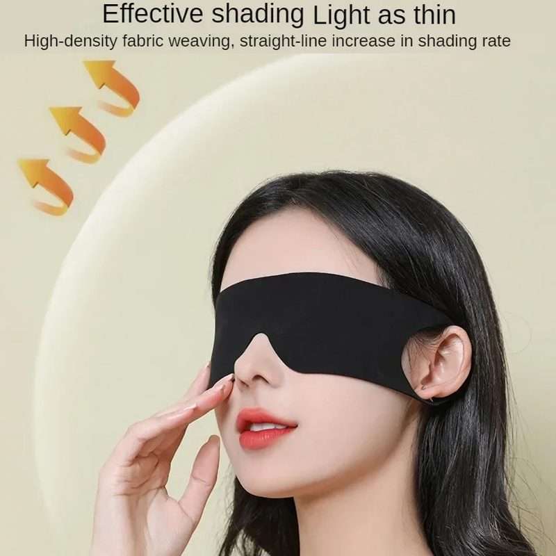 Strong Blackout Soft Relieve Fatigue Eye Protection Skin-Friendly Breathable Elasticit ... (Black)