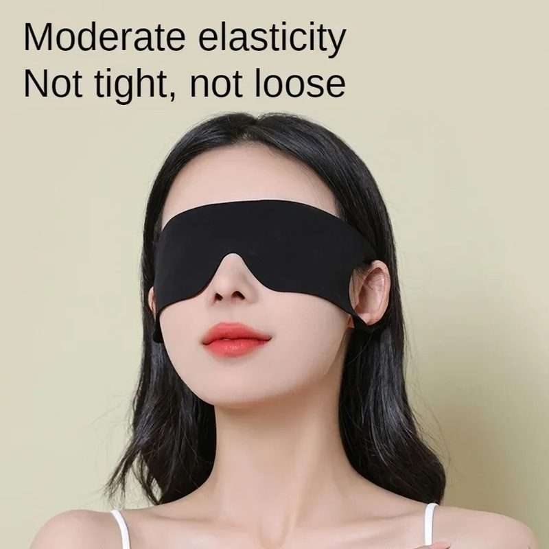 Strong Blackout Soft Relieve Fatigue Eye Protection Skin-Friendly Breathable Elasticit ... (Black)