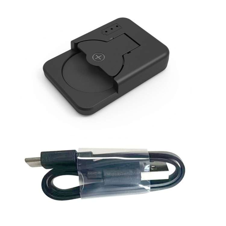4.2V LIR2032/2450 Button Battery Universal Charger(Black With Cable)