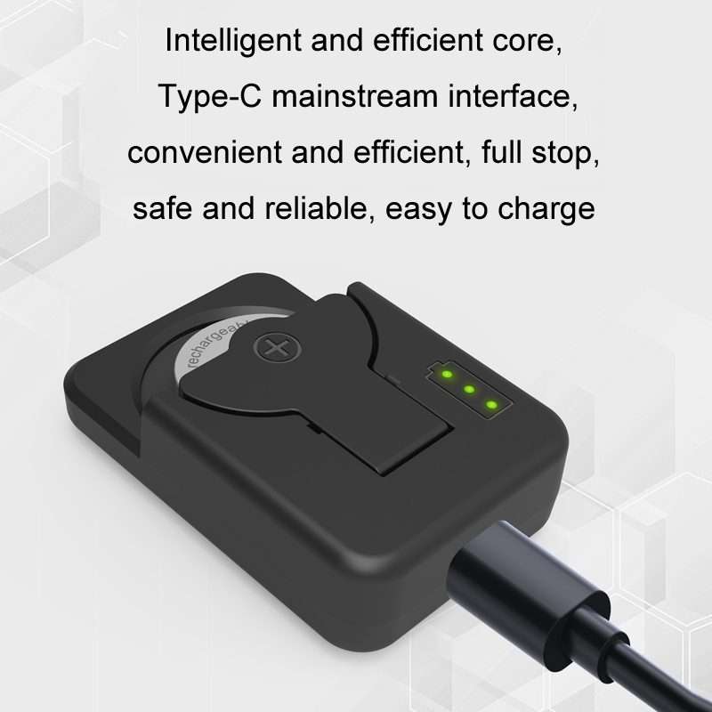 4.2V LIR2032/2450 Button Battery Universal Charger(Black With Cable)