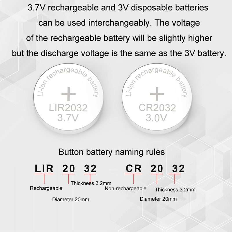 4.2V LIR2032/2450 Button Battery Universal Charger(Black With Cable)