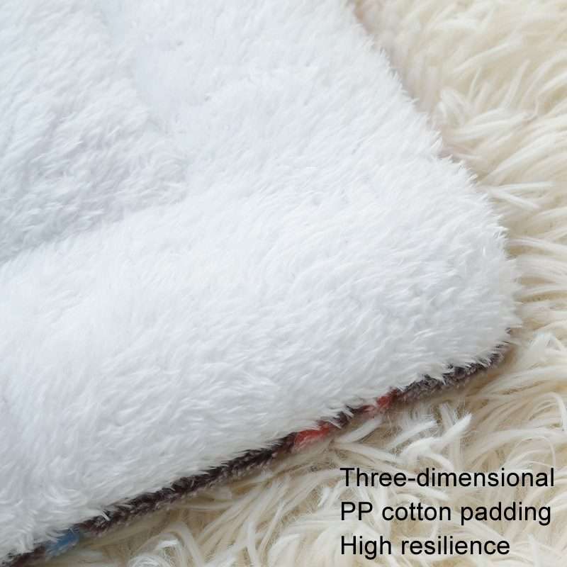 32x25cm Thickened Pet Cushion Cat Dog Blanket Pet Bed(Gray White Stars)