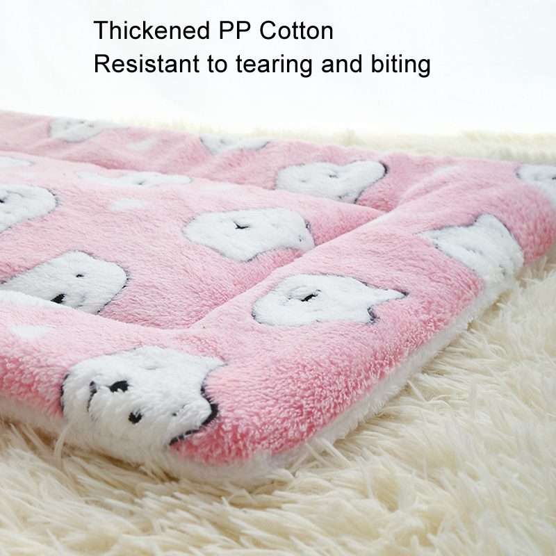 32x25cm Thickened Pet Cushion Cat Dog Blanket Pet Bed(Blue Stars)