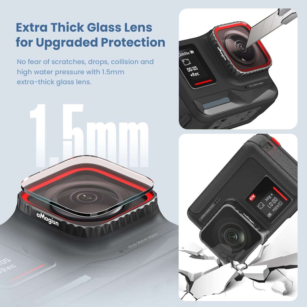 For Insta360 Ace Pro CPL aMagisn Waterproof Filter Protective Goggles Sports Camera Accessories