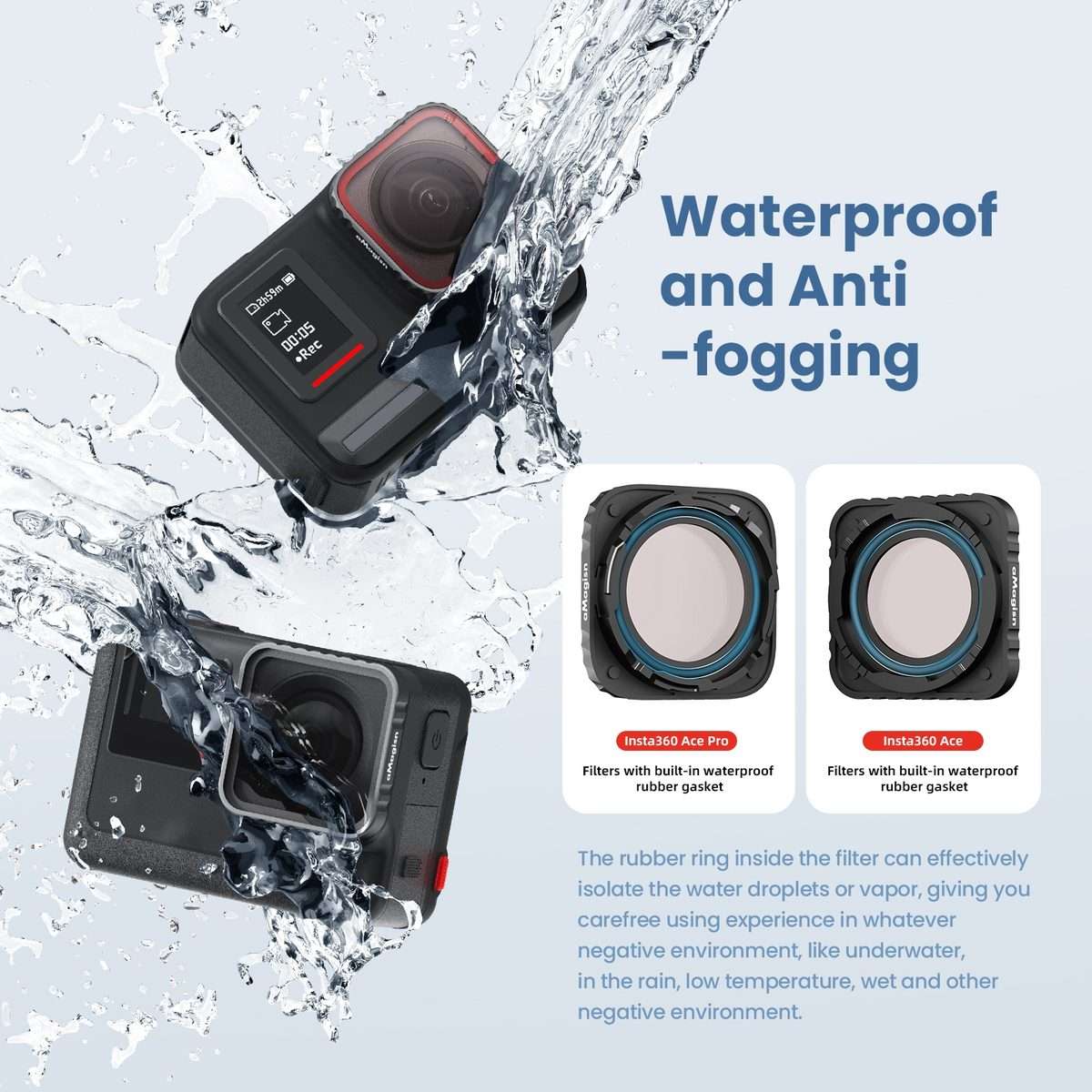 For Insta360 Ace CPL+ND8+ND16+ND32 aMagisn Waterproof Filter Protective Goggles Sports Camera Acce