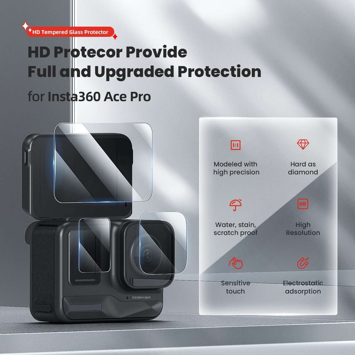 For Insta360 Ace Pro aMagisn Tempered Protective Film Sports Camera Accessories, Specification: 1s