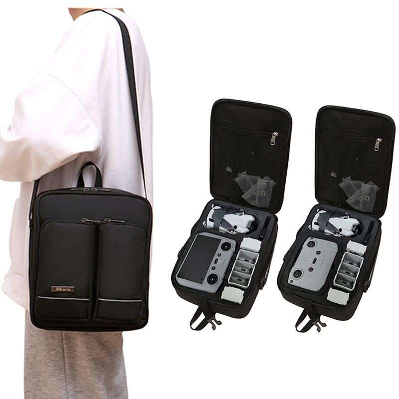 For DJI Mini 4 Pro BKANO Storage Bag Shoulder Bag Messenger Bag Suitcase(Black)
