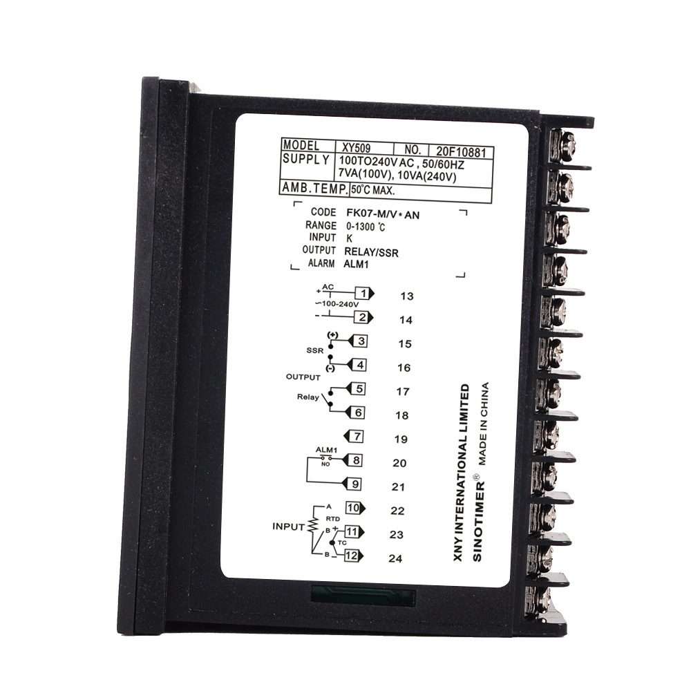 SINOTIMER XY509 Smart Temperature Control Instrument Short Case PID Heating Relay SSR Solid State