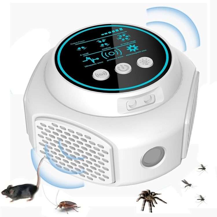 219 Intelligent Ultrasonic Multi-dimensional Frequency Conversion Home Indoor Mouse Re ... (White)