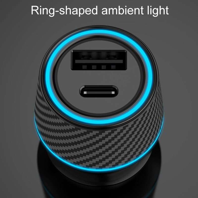 QIAKEY Dual Fast Charging Charger One To Two Cigarette Lighter, Size: TH219 48W(Black)