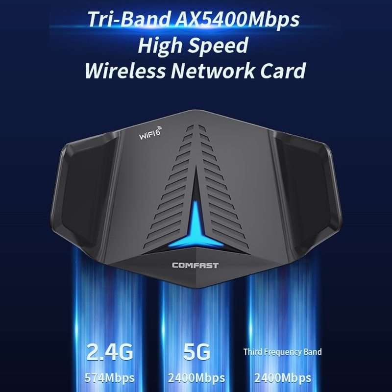 COMFAST CF-979AX WiFi6 5374Mbps USB-C / Type-C Wireless Network Card WiFi Receiver