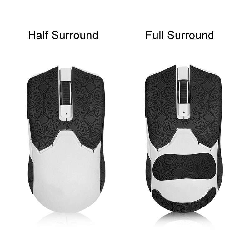 Snowflake Pattern Anti-slip Mouse Stickers For Razer Viper V2 Pro Pink Half Surround