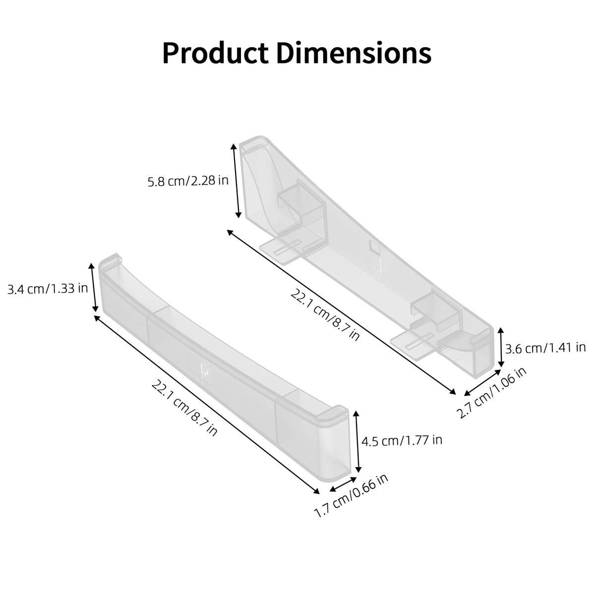 For PS5 Slim JYS-P5189 Console Horizontal Placement Stand Digital / Optical Driv ... (Transparent)
